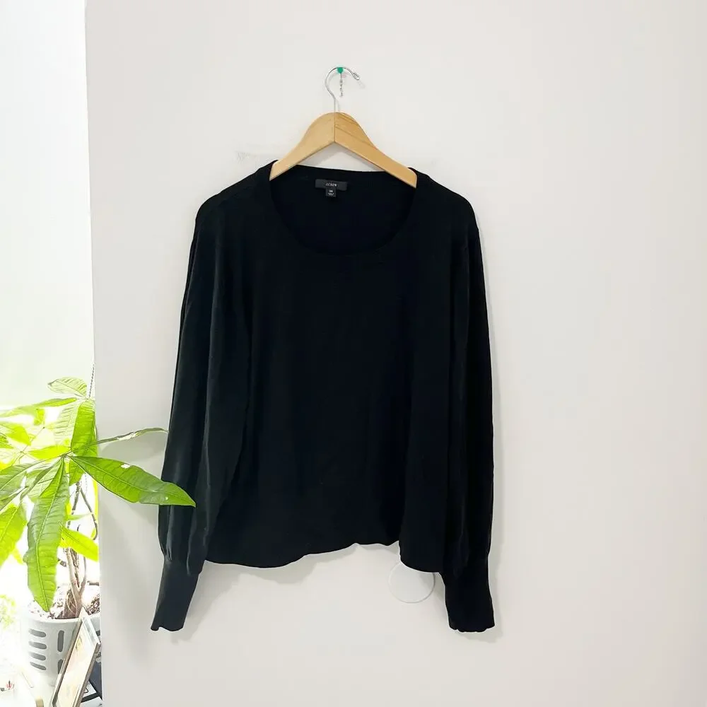J. Crew Black Silk Blend Sweater Size 3X